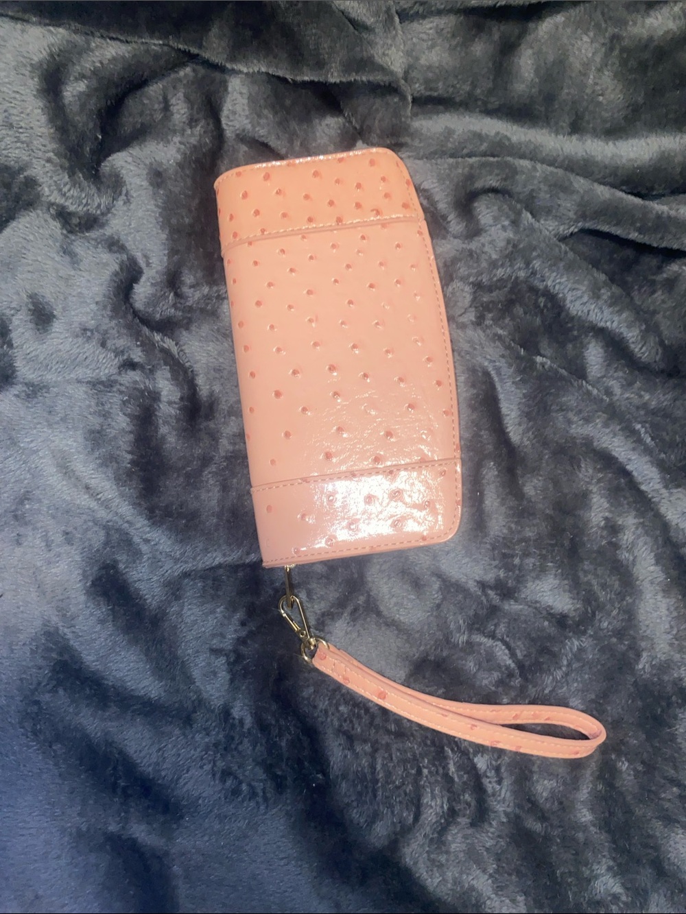 Cato Glossy Light Pink Wristlet with Strap